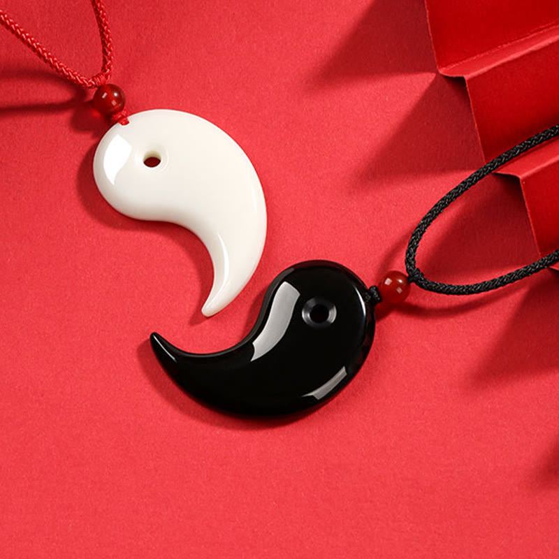 Hetian Jade Yin Yang Necklace Pendant | Balance & Luck