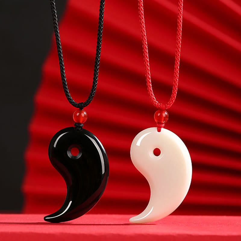 Hetian Jade Yin Yang Necklace Pendant | Balance & Luck