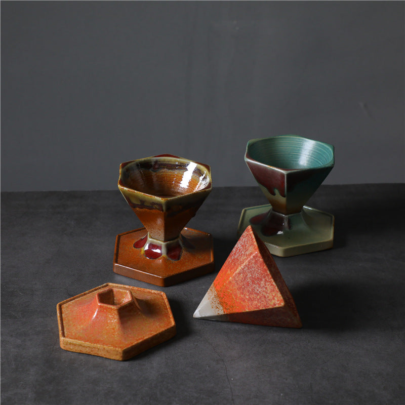 Hexagon Ceramic Tea Coffee Mug 170ml | Zen Decor