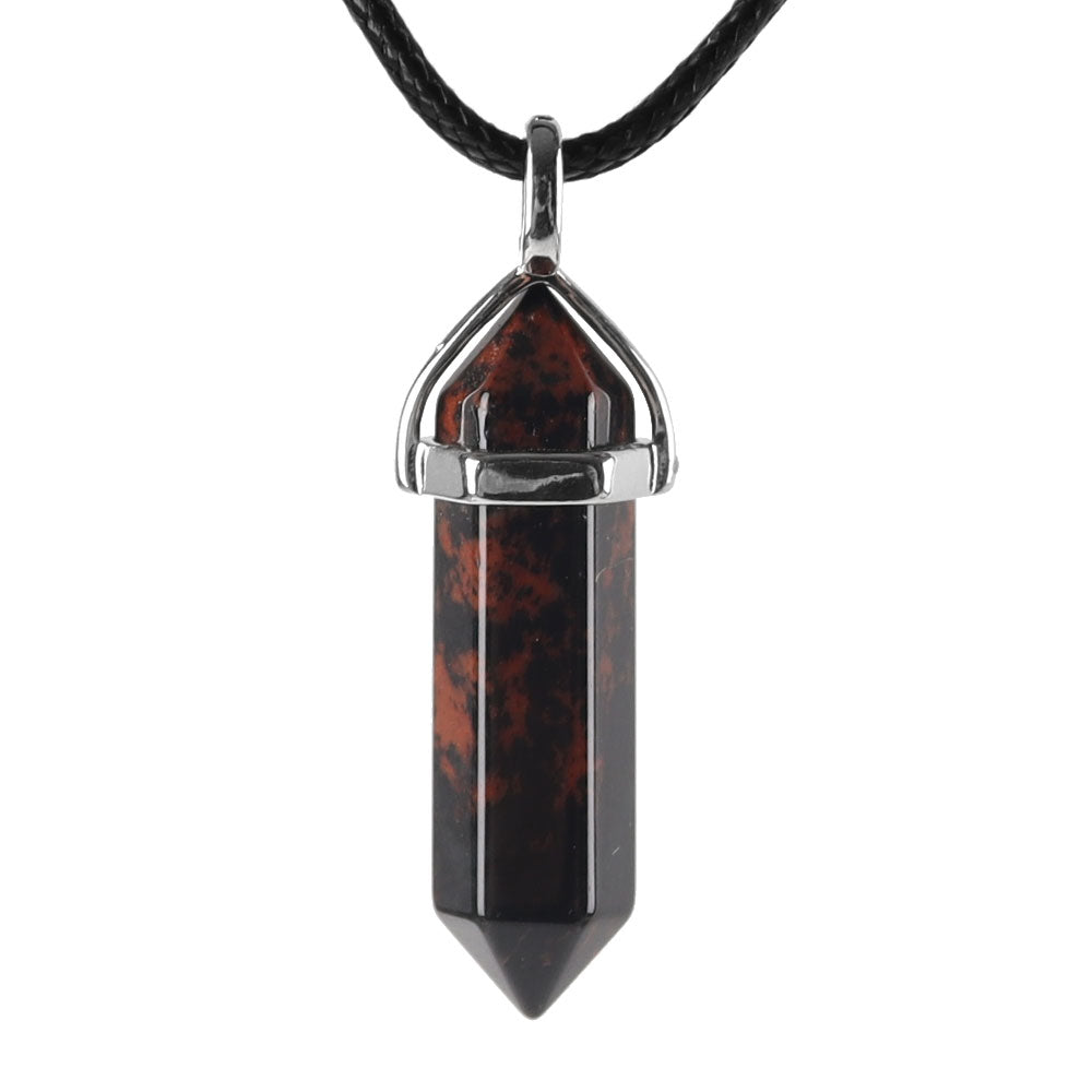 Hexagonal Chakra Pendant - Natural Gemstone Healing Crystal Necklace