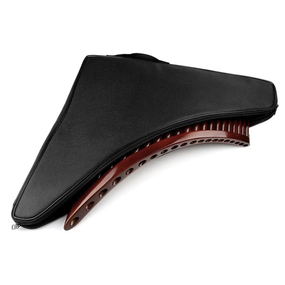 Black leather hair clip featuring a curved brown comb design for stylish accessories