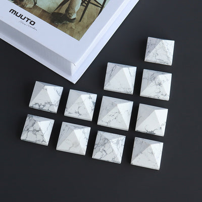 Howlite Miniature Enrichment Pyramid for Meditation