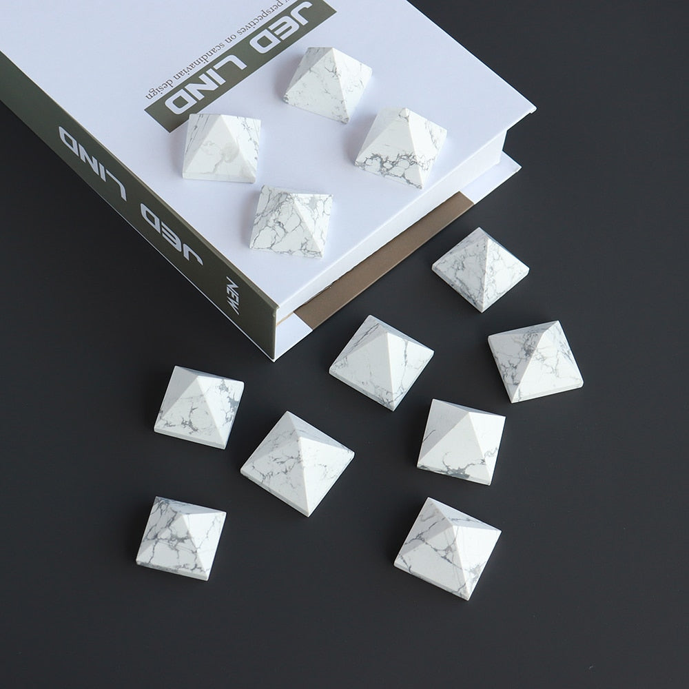 Howlite Miniature Enrichment Pyramid for Meditation