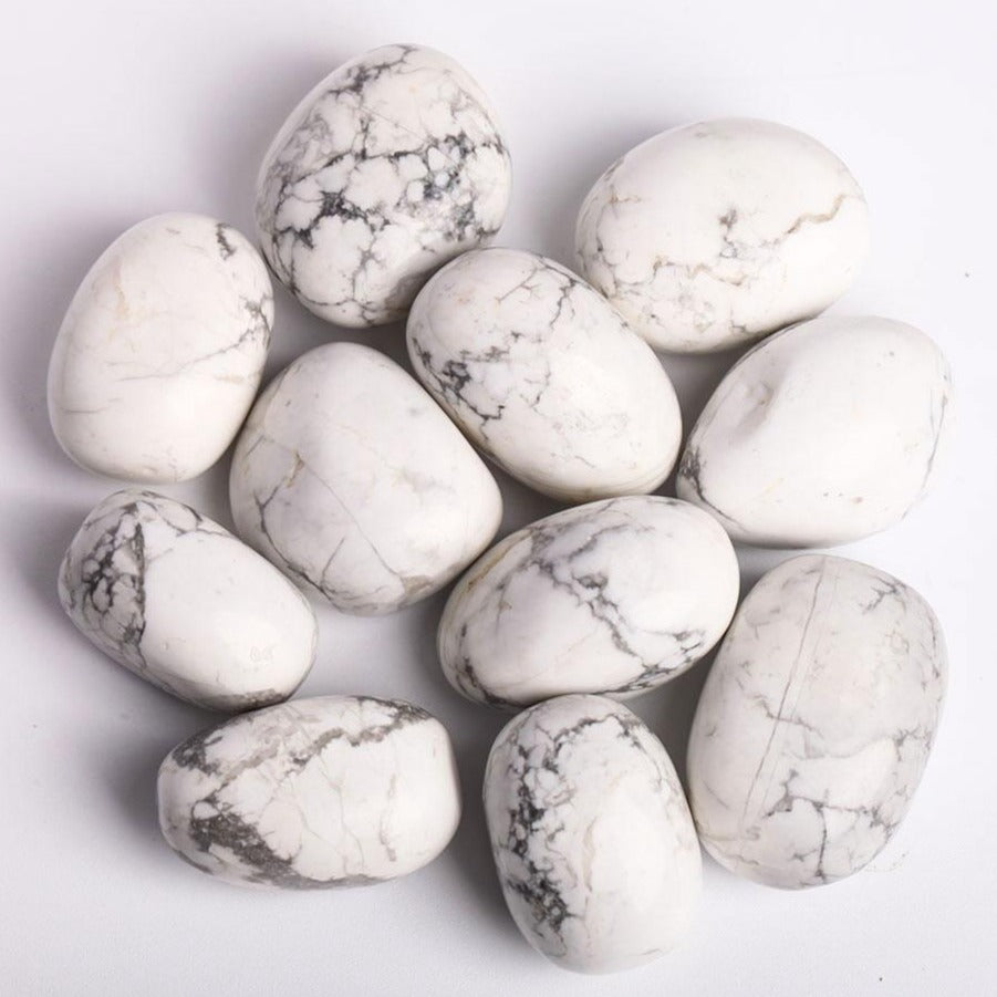 Howlite Tumbled Stones 0.5kg Polished Crystals | Healing Sounds