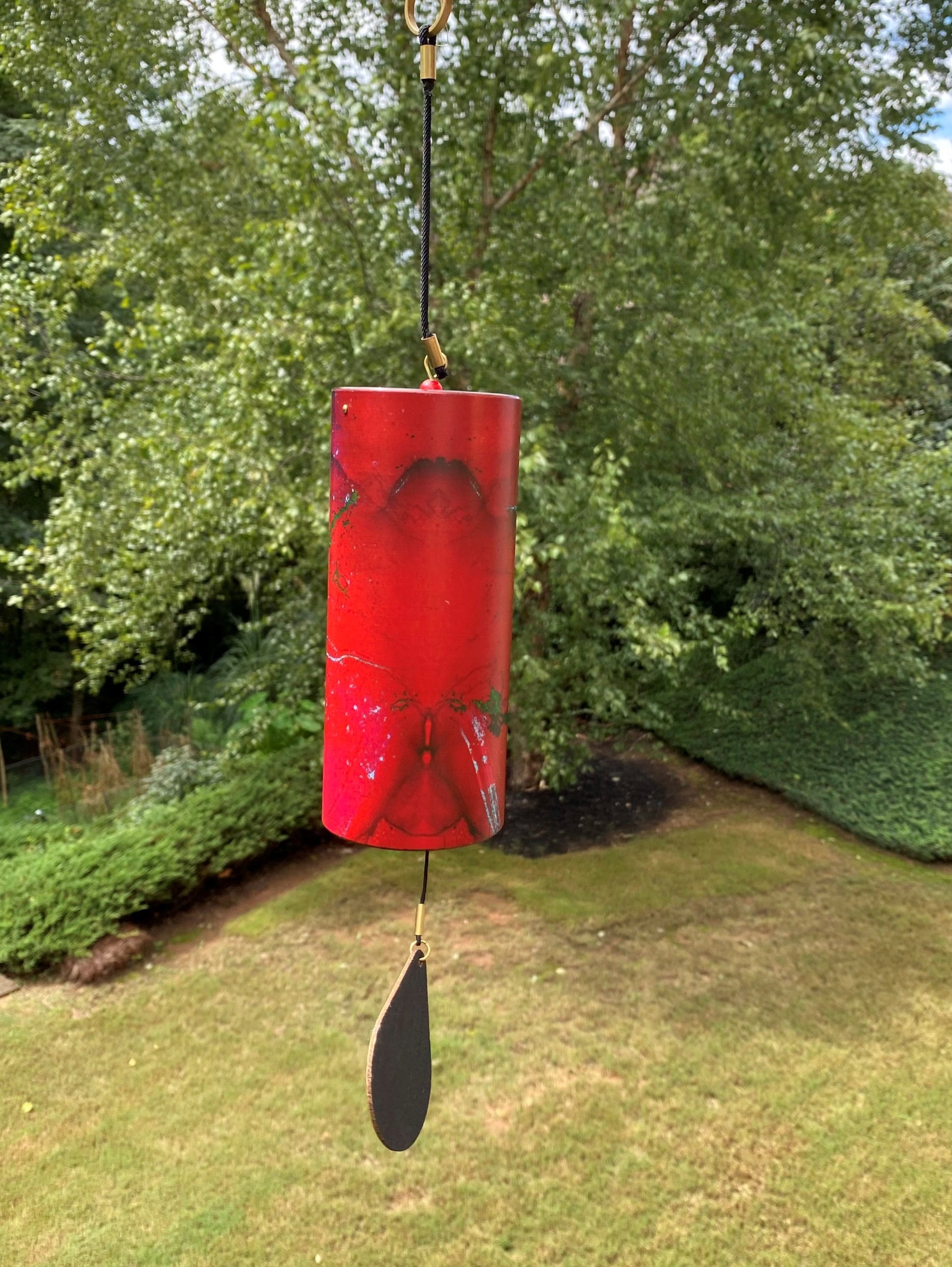 Joyous Wind Chime, 15 Inch Beautiful Red Color Wind Chime, the Sound Can Create a Sense of Peace and Relaxation in Your Home and Garden