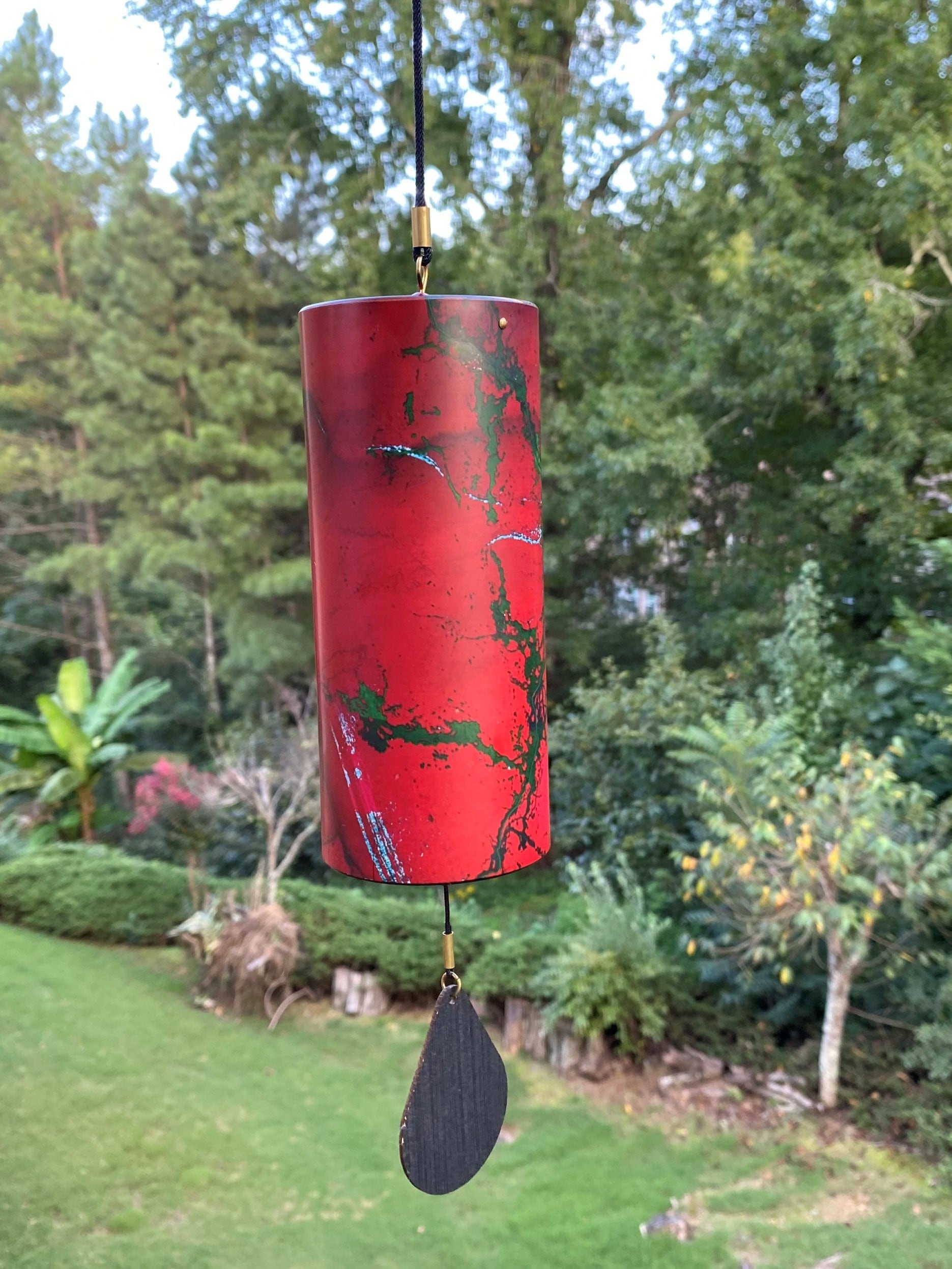 Joyous Wind Chime, 15 Inch Beautiful Red Color Wind Chime, the Sound Can Create a Sense of Peace and Relaxation in Your Home and Garden