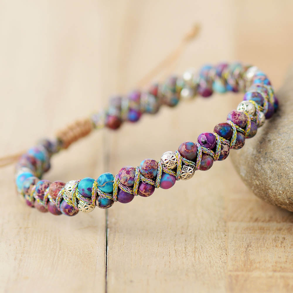 Imperial Jasper Gemstone Bracelet for Protection