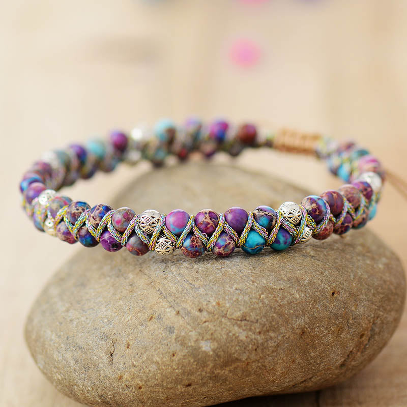 Imperial Jasper Gemstone Bracelet for Protection