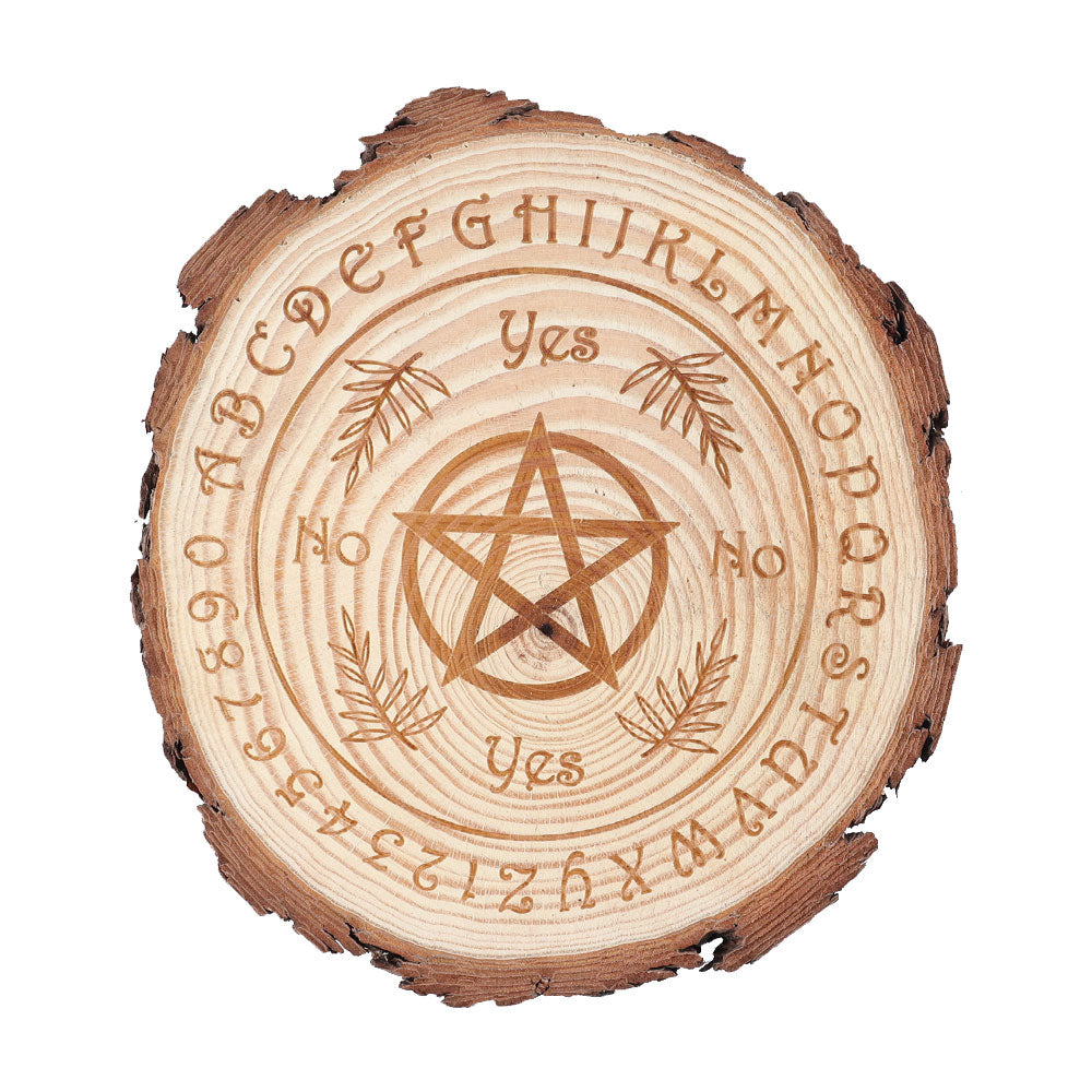 Irregular Round Wooden Coaster Natural Wood 6.25-7.03 inch