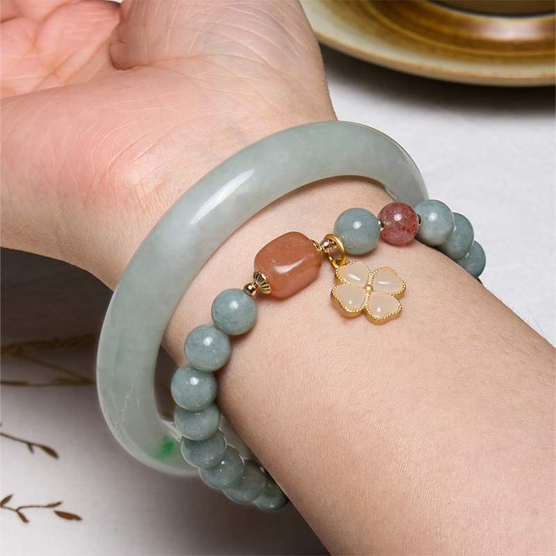 Jade Bracelet & Bangle Bundle for Good Luck & Prosperity