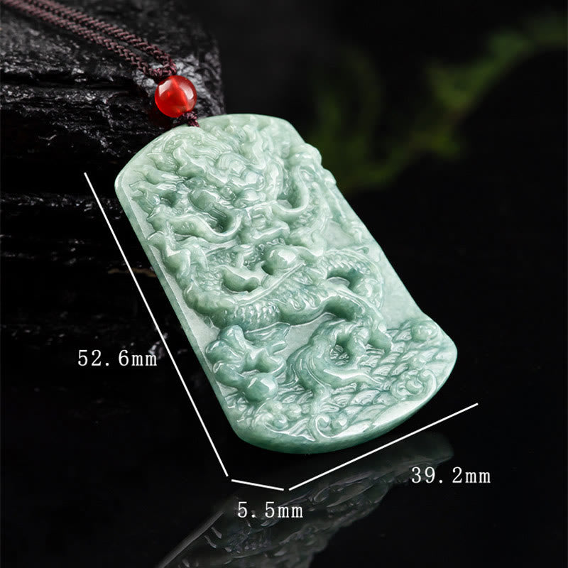 Jade Dragon Zodiac Necklace for Luck and Protection