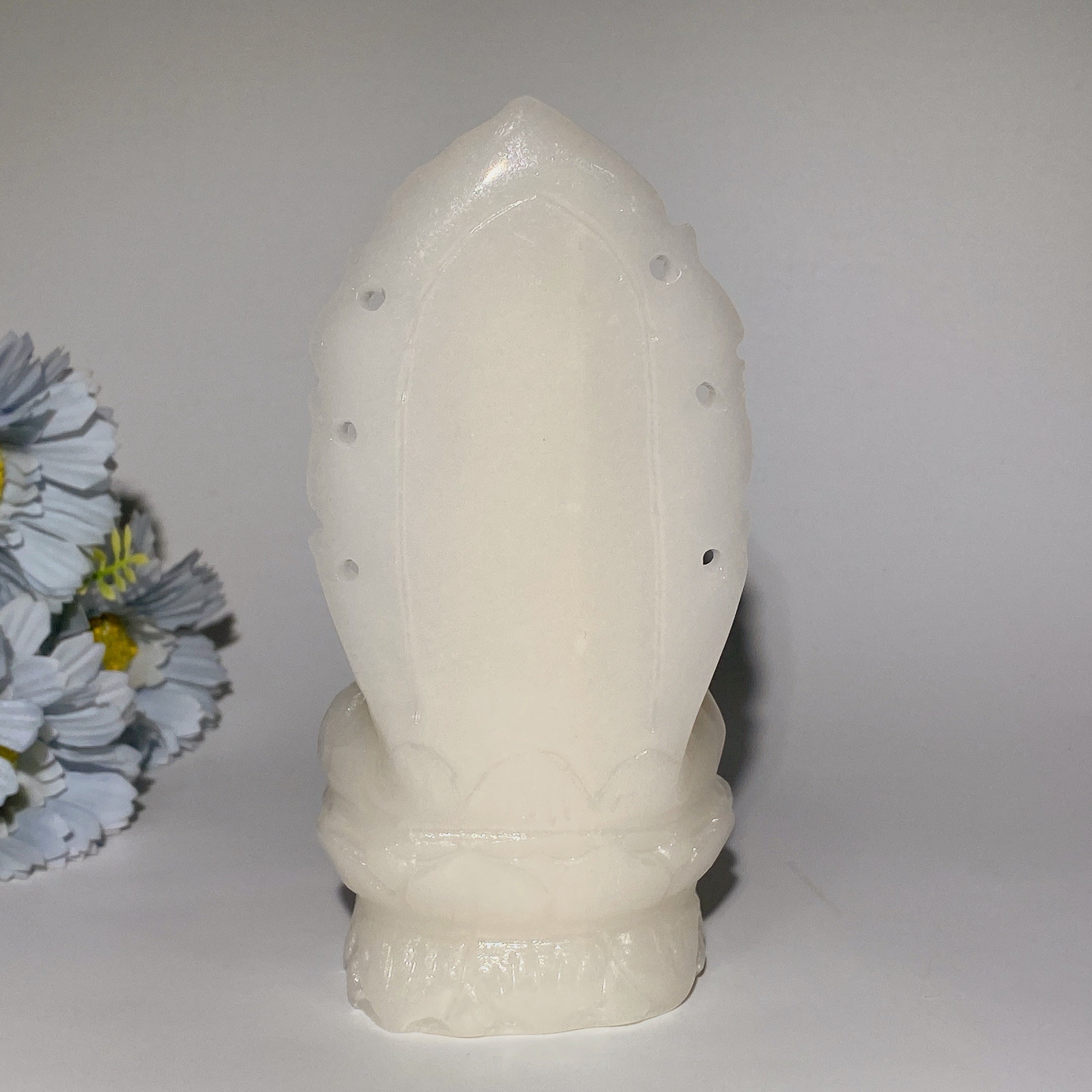 Jade Guanyin Crystal Carving 15-35cm Healing Statue
