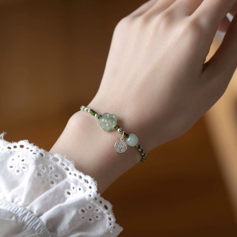 Jade Luck Prosperity Braided Bracelet 14-18cm | Healing Sounds