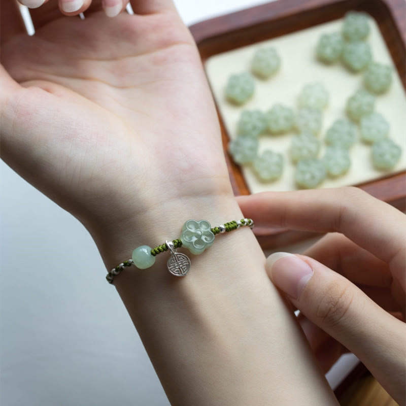 Jade Luck Prosperity Braided Bracelet 14-18cm | Healing Sounds
