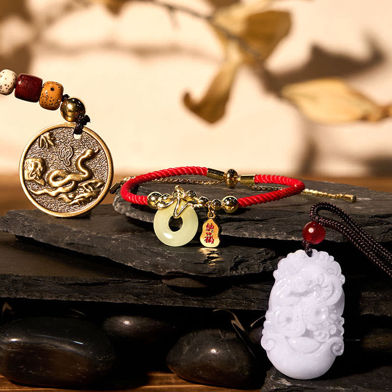 Jade Red String Protection Bundle for Year of the Snake 2025