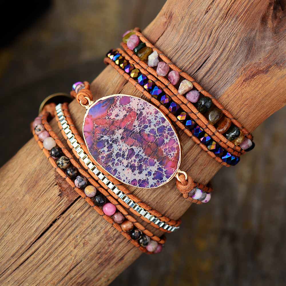Jasper Boho Bracelet for Creativity & Protection