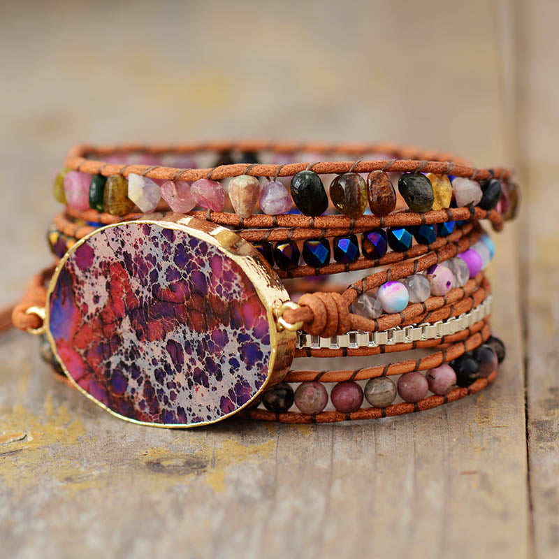 Jasper Boho Bracelet for Creativity & Protection