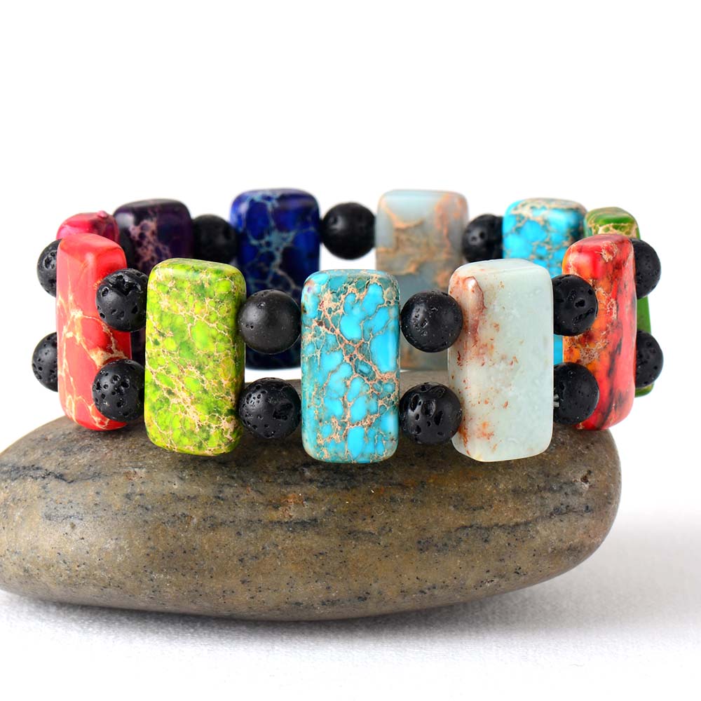 Jasper Lava Aromatherapy Diffuser Bracelet