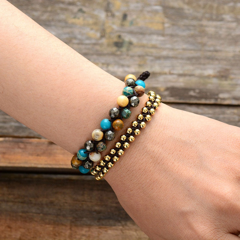 Jasper and Agate Bracelet for Balance and Courage