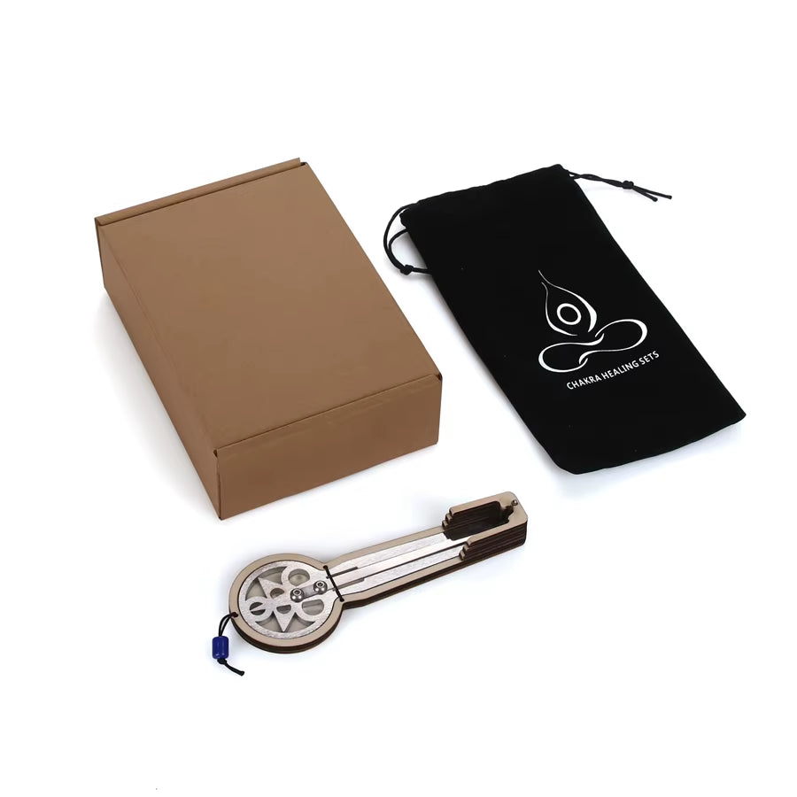 Metal key-shaped smoking pipe with decorative design for Jaw Harp Instrument E Major