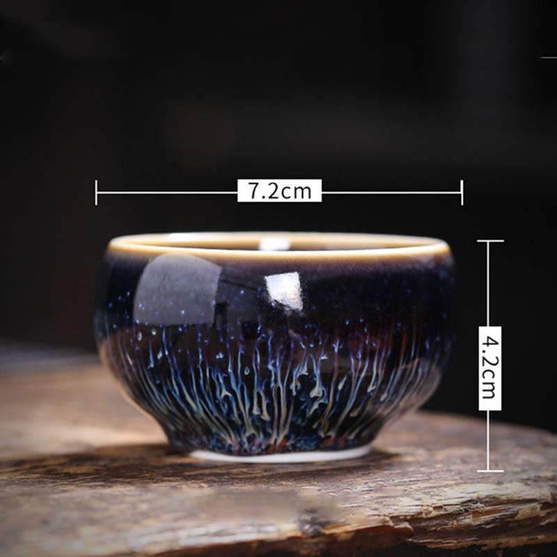 Jian Zhan Ceramic Teacup 70ml with Zodiac and Koi Fish