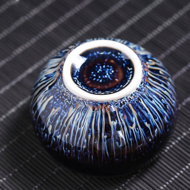 Jian Zhan Ceramic Teacup 70ml with Zodiac and Koi Fish