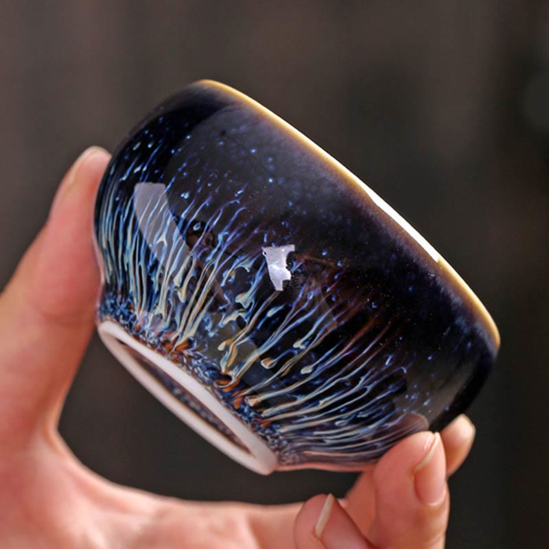 Jian Zhan Ceramic Teacup 70ml with Zodiac and Koi Fish