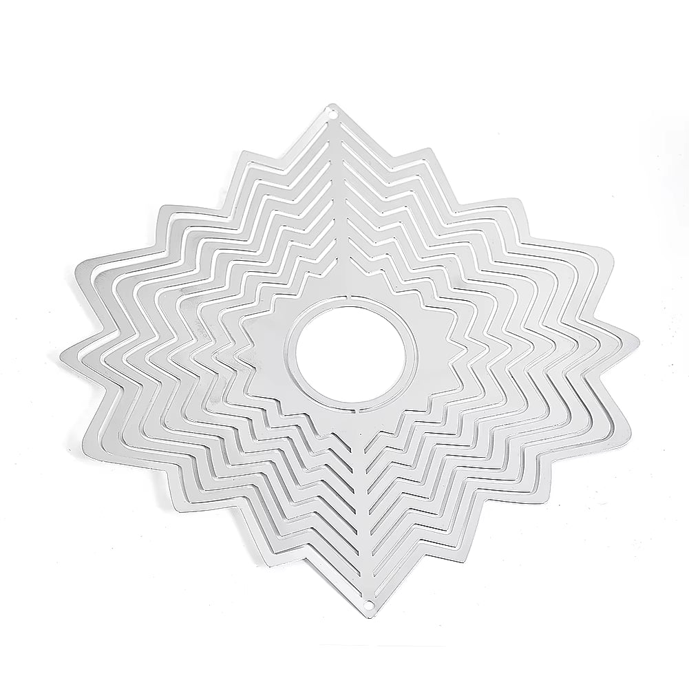 Star-shaped metal ceiling medallion for Kinetic Stainless Steel Garden Wind Spinner Decor