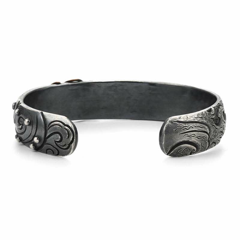 Koi Fish Bracelet in 999 Sterling Silver & 990 Gold for Luck