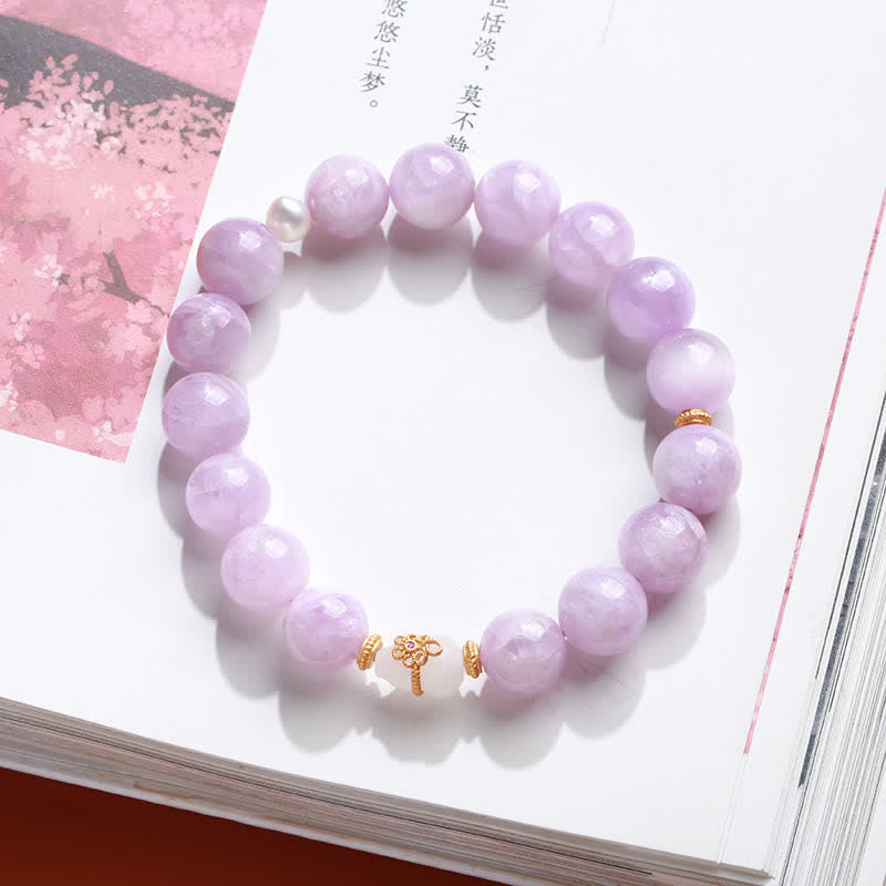 Kunzite & Hetian White Jade Love Spiritual Growth Bracelet