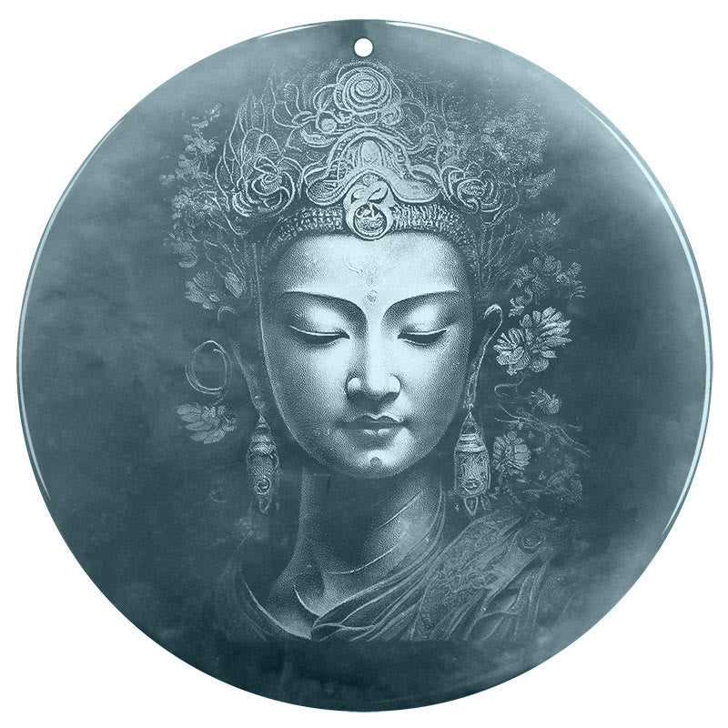 Kwan Yin Jade Necklace 70cm | Avalokitesvara Abundance Pendant