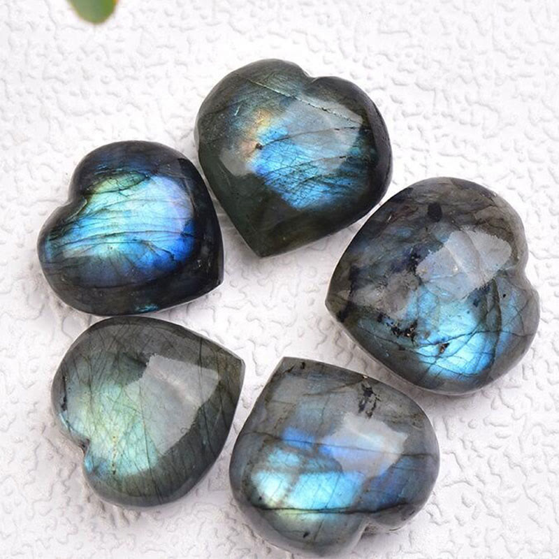 Labradorite Love Heart Support Necklace Pendant