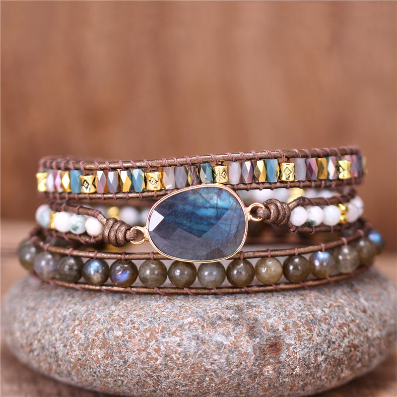 Labradorite Protection & Intuition Wrap Bracelet
