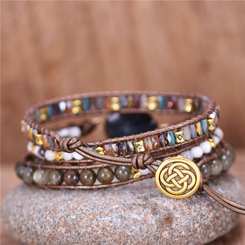Labradorite Protection & Intuition Wrap Bracelet