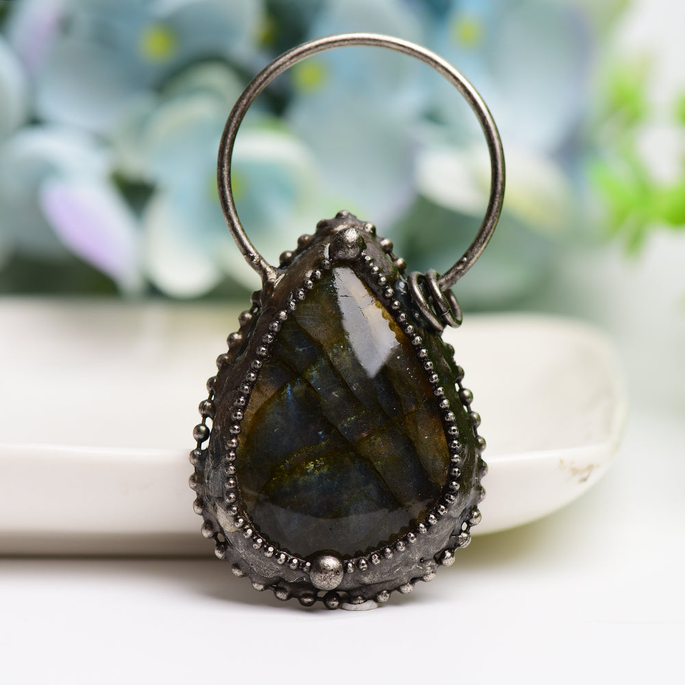 Labradorite Teardrop Pendant with 10g Stone for Healing