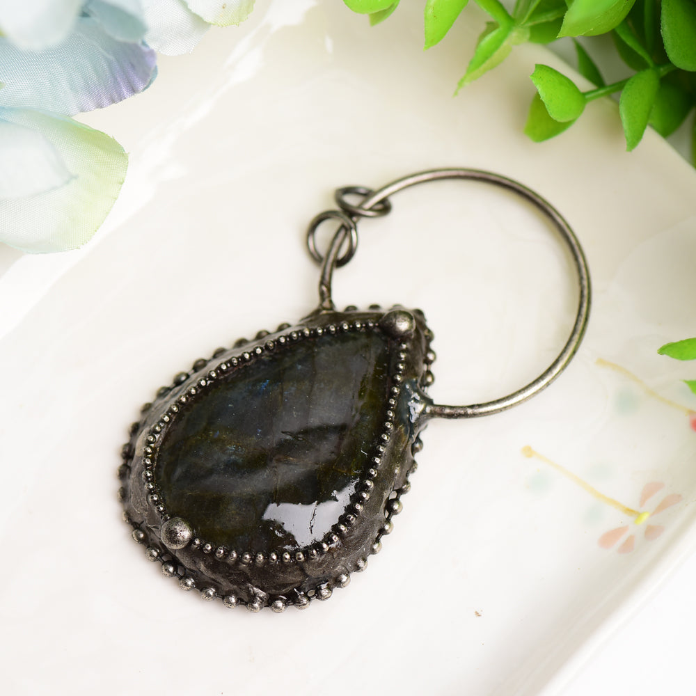 Labradorite Teardrop Pendant with 10g Stone for Healing