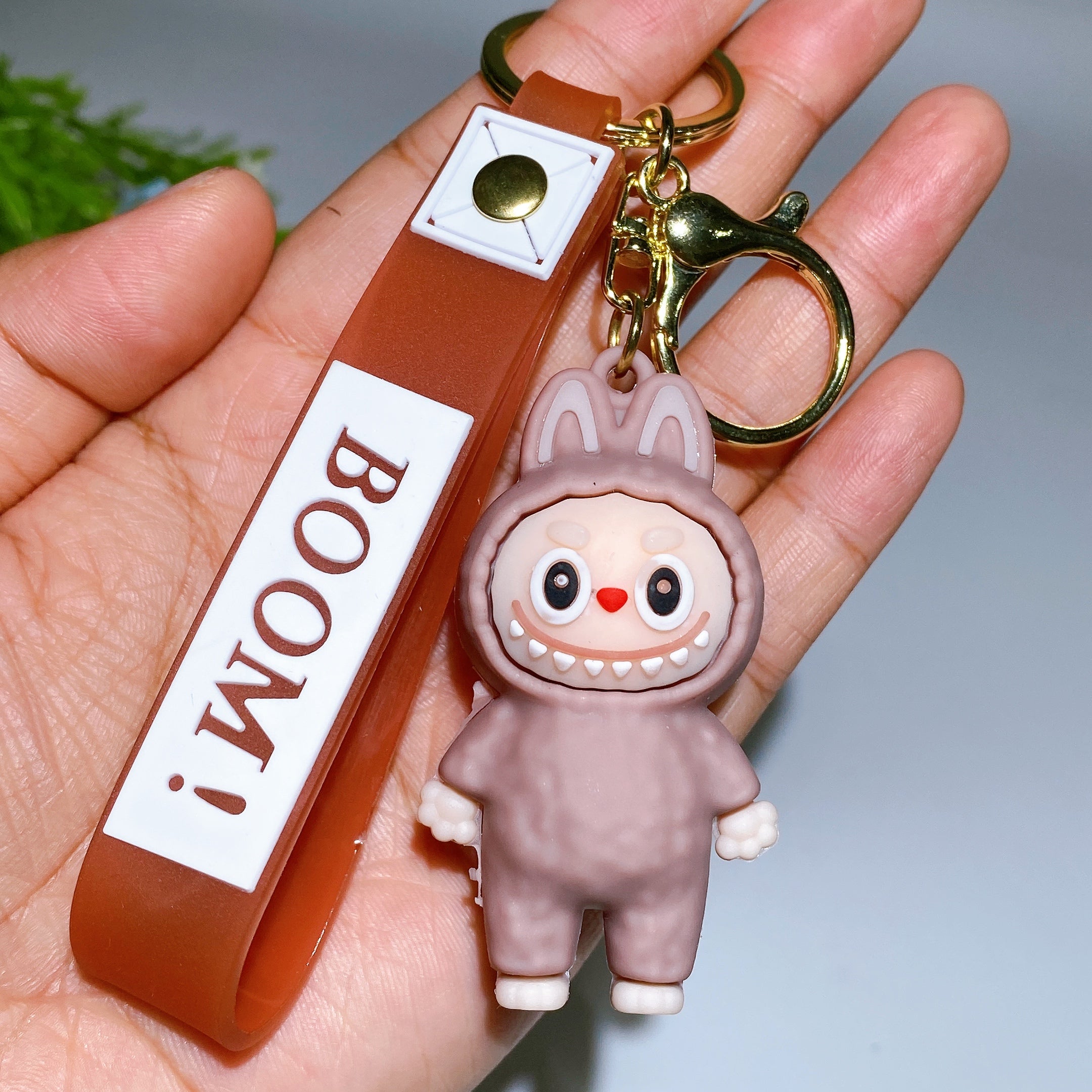 Labubu Resin Crystal Keychain for Car Hanging Charm