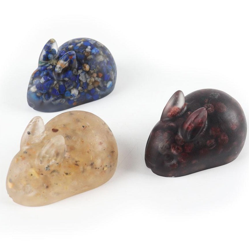 Lapis Lazuli Healing Crystal Rabbit Figurine Collectible