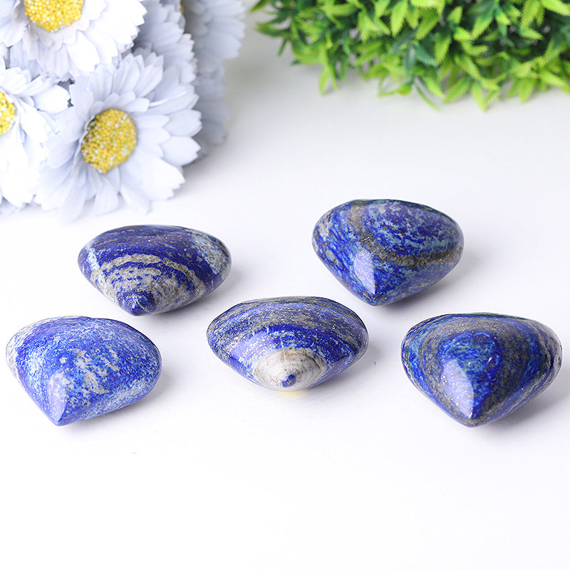 Lapis Lazuli Heart Crystal 2-2.5 Inch Carving for Healing