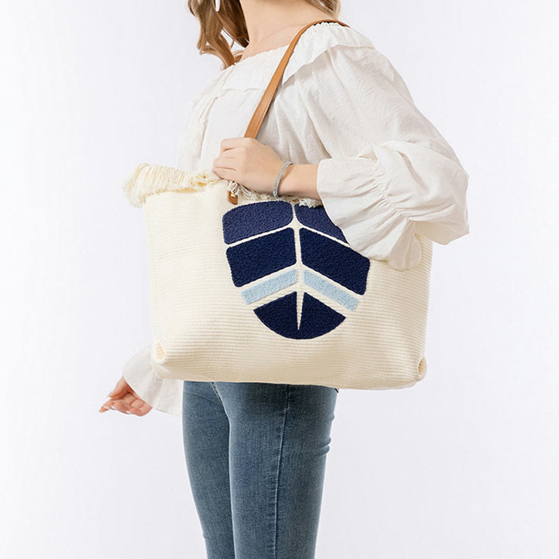 Large Capacity Canvas Evil Eye Tote Bag for Protection