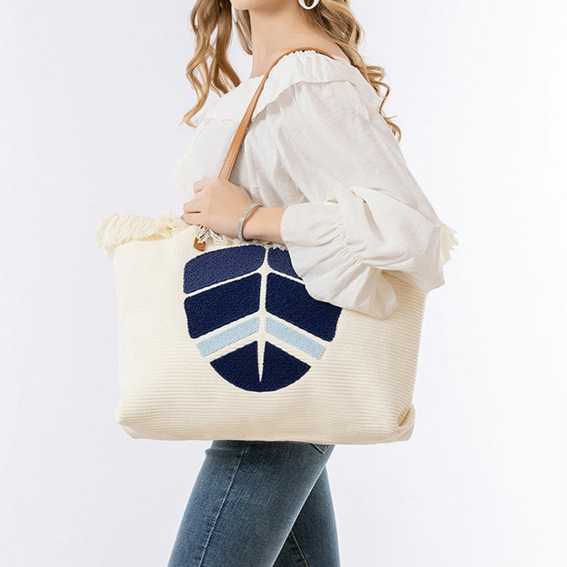 Large Capacity Canvas Evil Eye Tote Bag for Protection