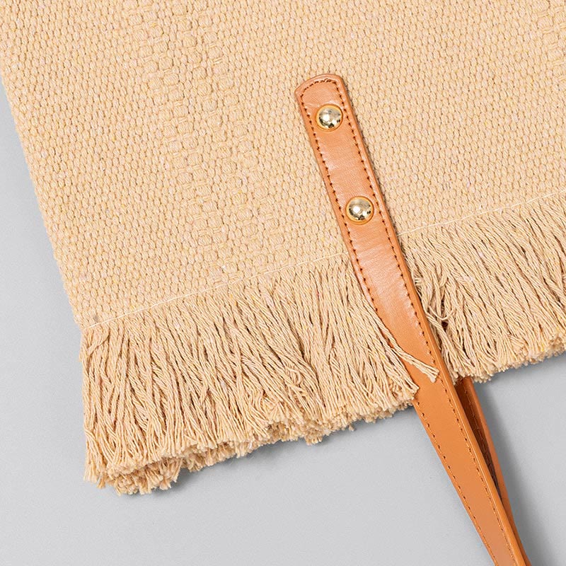 Large Capacity Canvas Tote Bag with Tassel | Spiritual Accessories