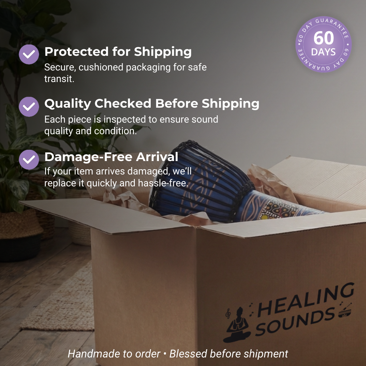 Large Djembe African Drum Hand-Carved Mahogany 10-15"