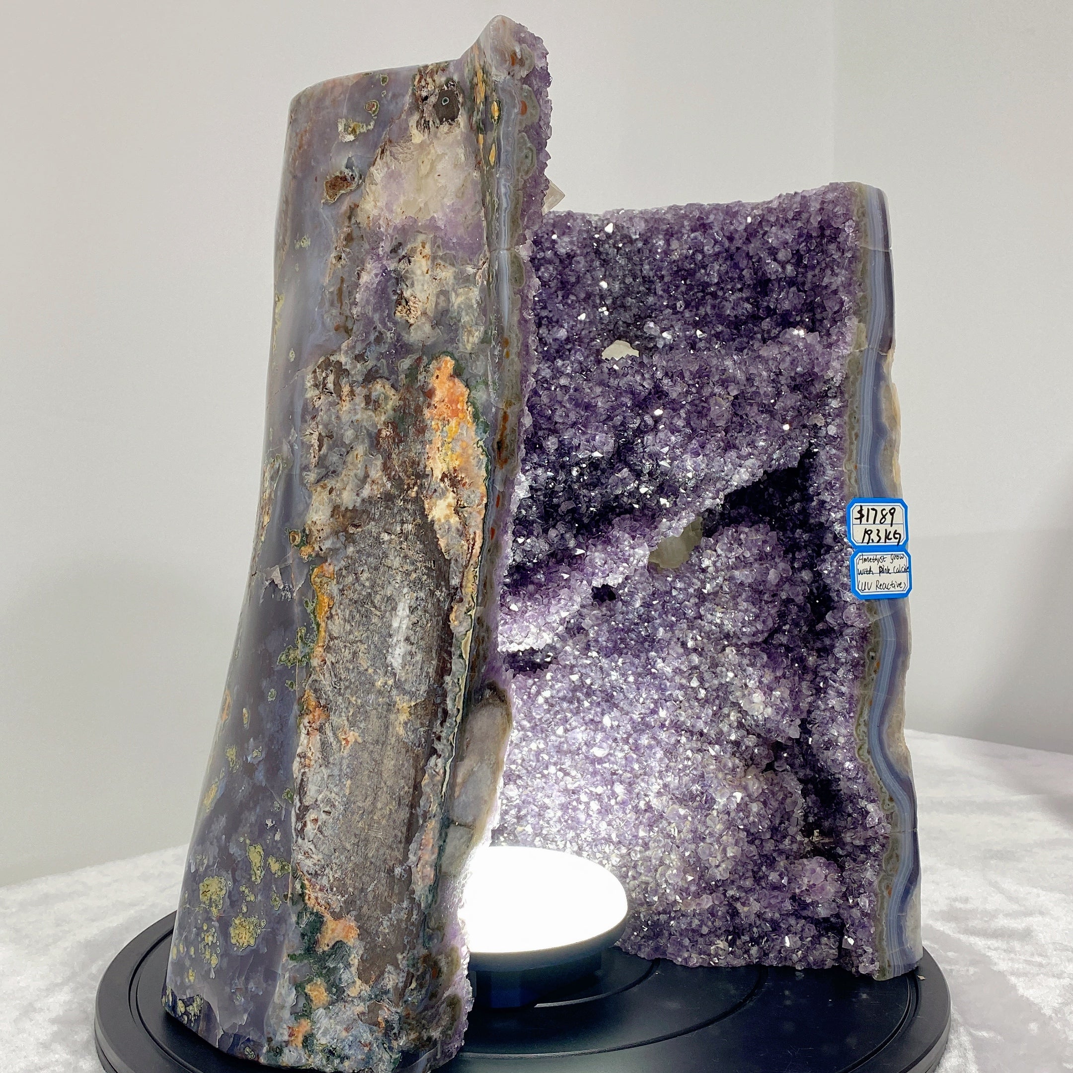 Large UV Reactive Amethyst Grow Crystal Specimen 32cm