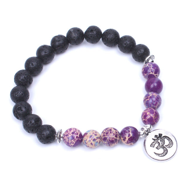 Lava Stone Om Bracelet: Calm & Grounding Energy