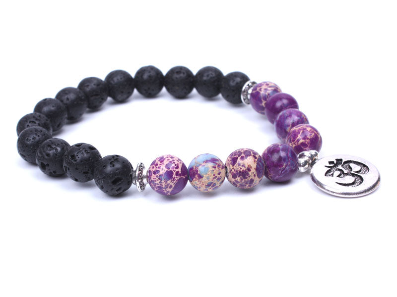 Lava Stone Om Bracelet: Calm & Grounding Energy