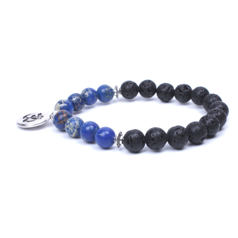 Lava Stone Om Bracelet: Calm & Grounding Energy