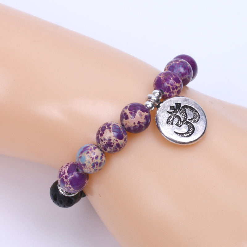 Lava Stone Om Bracelet: Calm & Grounding Energy