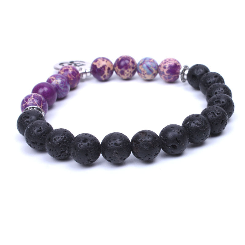 Lava Stone Om Bracelet: Calm & Grounding Energy
