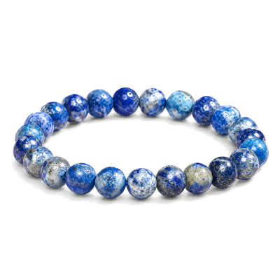 8mm Lazurite Positive Balance Bracelet for Harmony, Lazurite, on a white background